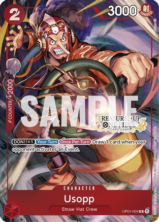 Usopp - OP01-004 (Treasure Cup) (OP01-004) - One Piece Promotion Cards