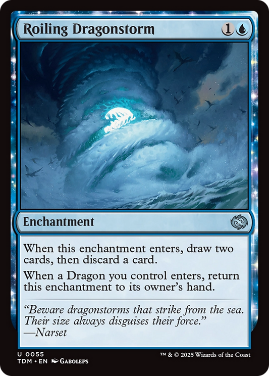 Roiling Dragonstorm (TDM-055) - [Tarkir: Dragonstorm]: (enchantment)