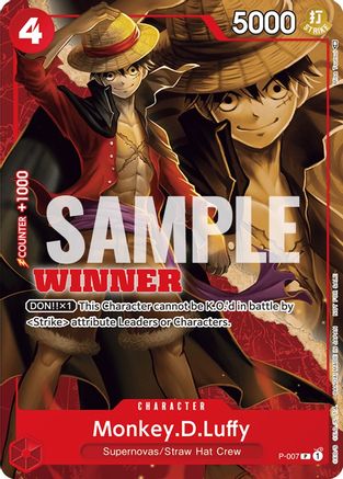 Monkey.D.Luffy (P-007) (Winner Pack Vol. 1) [Cartes promotionnelles One Piece] 