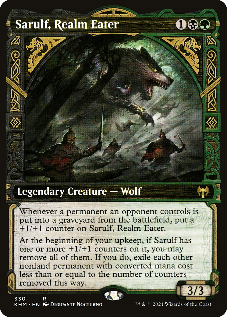 Sarulf, Realm Eater (Showcase) (KHM-330) - [Kaldheim]: (Showcase) Foil