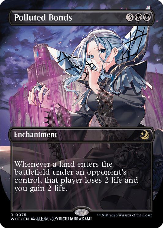Polluted Bonds (Anime Borderless) (WOT-075) - [Wilds of Eldraine: Enchanting Tales] (Borderless) Foil