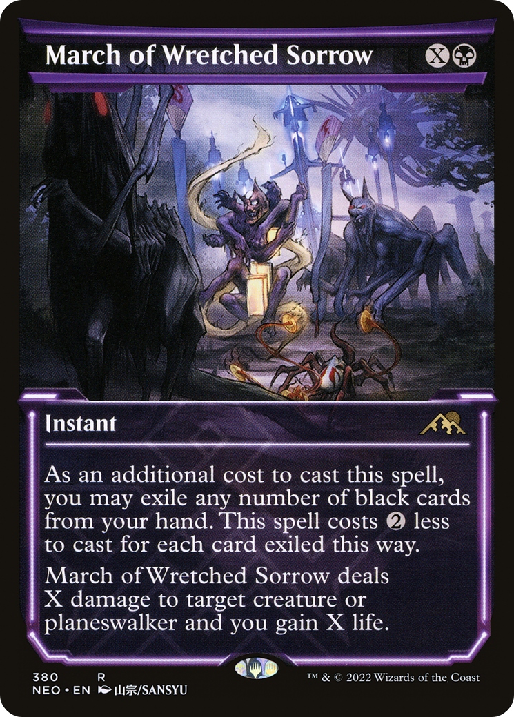 March of Wretched Sorrow (NEO-380) - [Kamigawa: Neon Dynasty]: (Showcase)