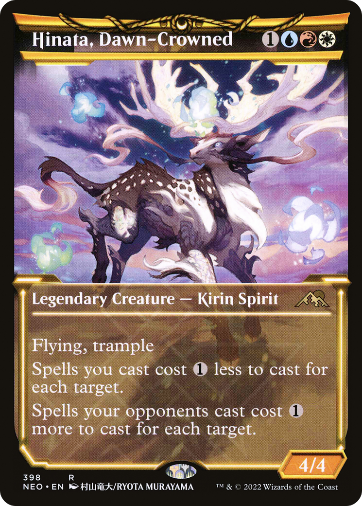 Hinata, Dawn-Crowned (NEO-398) - [Kamigawa: Neon Dynasty]: (Showcase) Foil