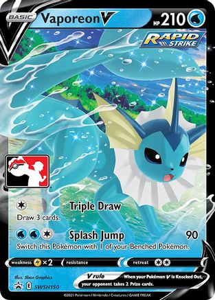Vaporeon V SWSH150 - [Prize Pack Series Cards] Holofoil
