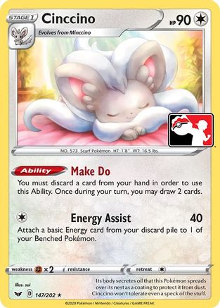 Cinccino 147 - [Prize Pack Series Cards]