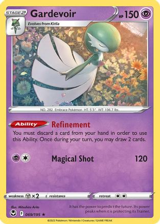 Gardevoir (069/195) (Thème Deck Exclusif) [Épée et Bouclier : Tempête d'Argent] 