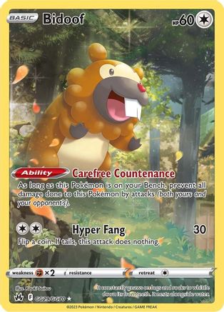 Bidoof GG29/70 - [Crown Zenith Galarian Gallery] Holofoil