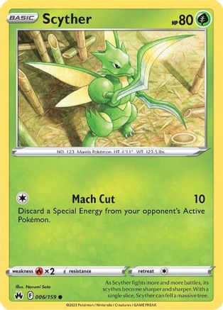 Scyther (006/159) [Épée et bouclier : Crown Zenith] 