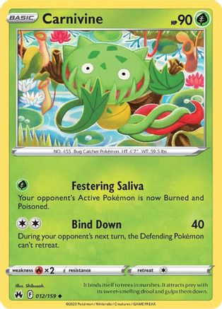Carnivine (012/159) [Épée et bouclier : Crown Zenith] 