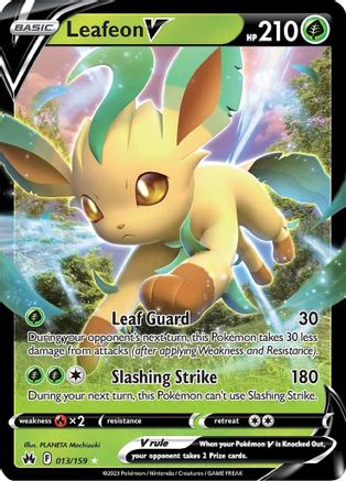 Leafeon V (013/159) [Épée et bouclier : Crown Zenith] 