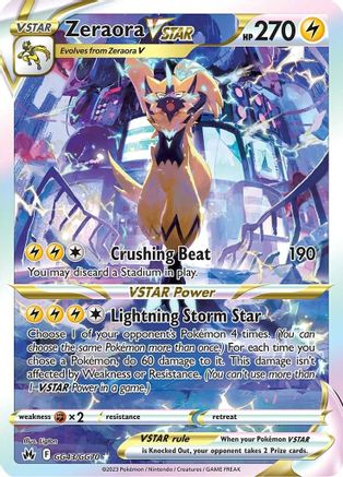 Zeraora VSTAR (GG43/GG70) [Épée et bouclier : Crown Zenith] 