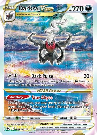 Darkrai VSTAR (GG50/GG70) [Épée et bouclier : Crown Zenith] 