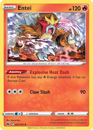 Entei (021/159) [Épée et bouclier : Couronne Zenith] 