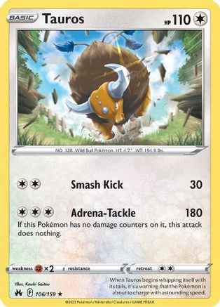 Tauros 106/159 - [Crown Zenith]