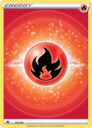 Fire Energy (Texture Full Art) 153/159 - [Crown Zenith] Holofoil