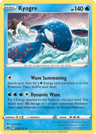 Kyogre 36/159 - [Crown Zenith] Holofoil