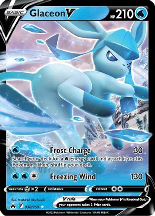 Glaceon V (038/159) [Épée et bouclier : Crown Zenith] 