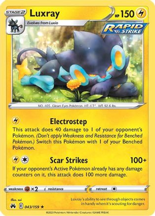 Luxray (043/159) (43) [Épée et Bouclier : Couronne Zenith] 