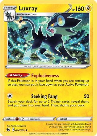 Luxray (044/159) (44) [Épée et Bouclier : Couronne Zenith] 