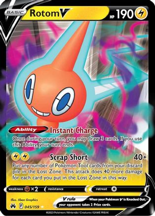 Rotom V (045/159) [Sword & Shield: Crown Zenith]