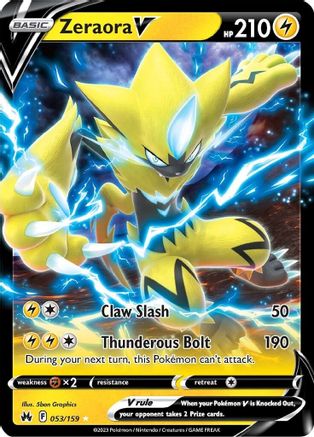 Zeraora V (053/159) [Épée et bouclier : Couronne Zenith] 