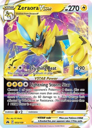 Zeraora VSTAR (055/159) [Épée et bouclier : Couronne Zenith] 