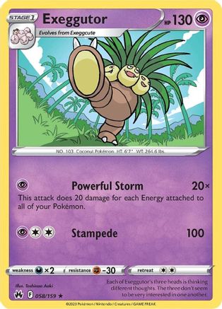 Exeggutor (058/159) [Épée et bouclier : Couronne Zenith] 