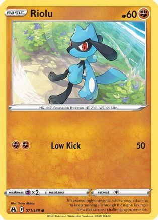 Riolu (071/159) [Épée et bouclier : Couronne Zénith] 