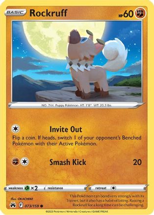 Rockruff (073/159) [Épée et bouclier : Crown Zenith] 