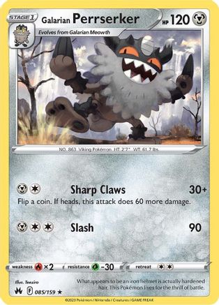 Galarian Perrserker 85/159 - [Crown Zenith]