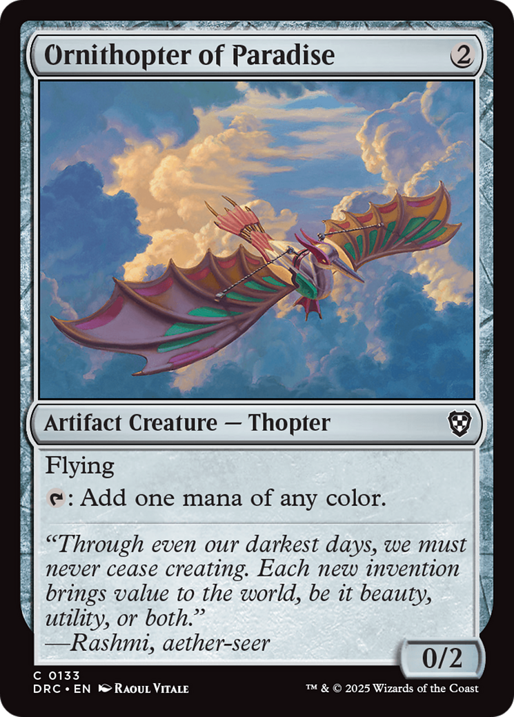 Ornithopter of Paradise (DRC-133) - [Commander: Aetherdrift]