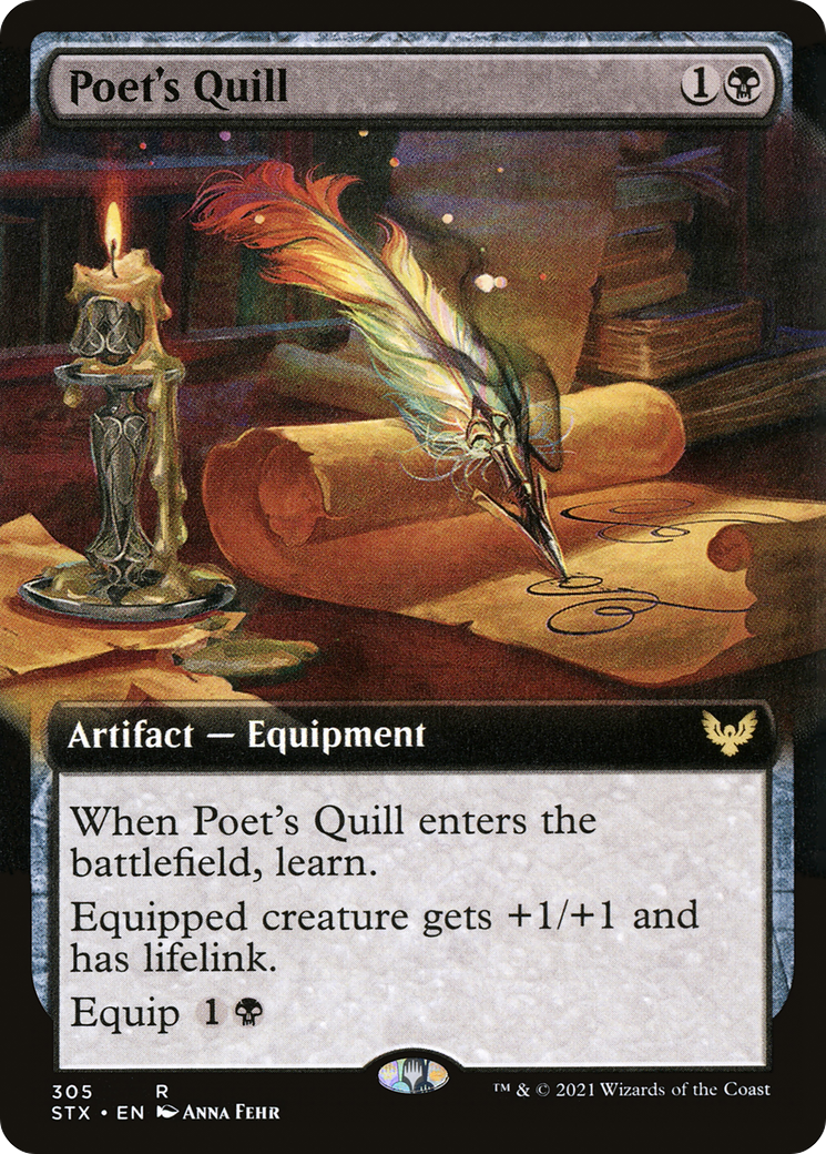 Poet's Quill (STX-305) - [Strixhaven: School of Mages]: (Extended Art)