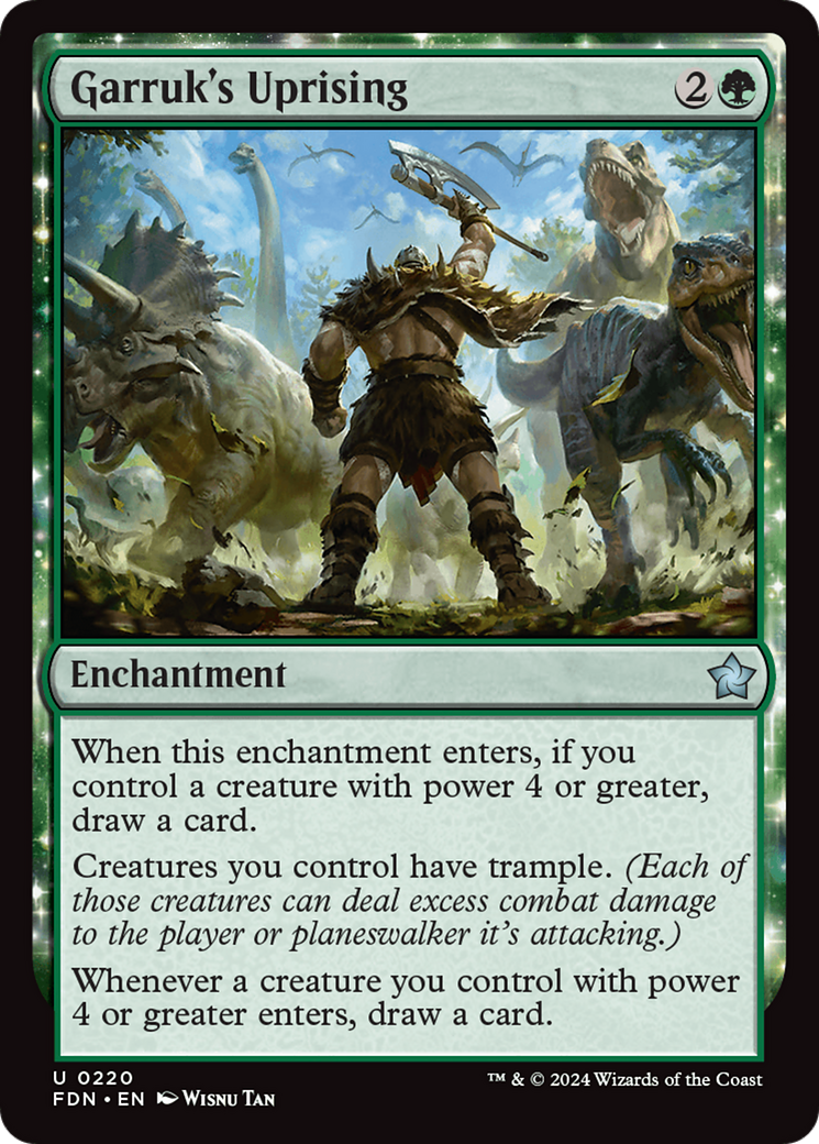 Garruk's Uprising (FDN-220) - [Foundations]: (enchantment) Foil