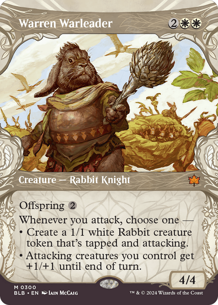 Warren Warleader (BLB-300) - [Bloomburrow]: (Showcase) Foil
