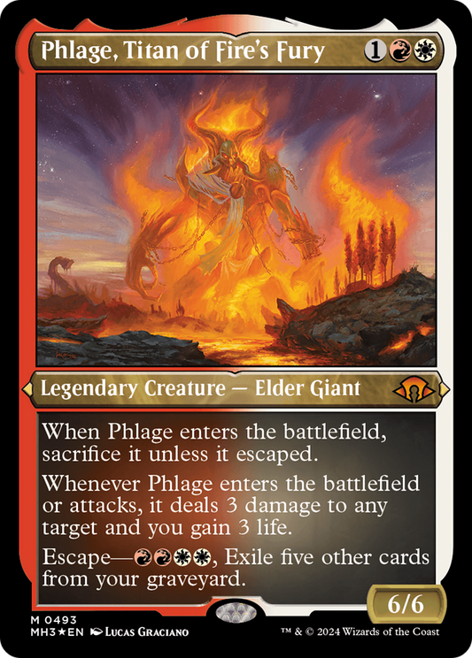 Phlage, Titan de la fureur du feu (MH3-493) - [Modern Horizons 3] Feuille gravée 