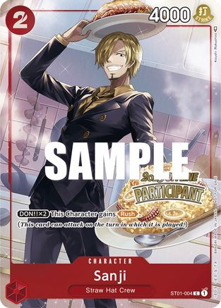 Sanji (Offline Regional 2023) [Participant] (ST01-004) - One Piece Promotion Cards