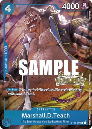 Marshall.D.Teach (Offline Regional 2023) [Participant] (ST03-014) - One Piece Promotion Cards