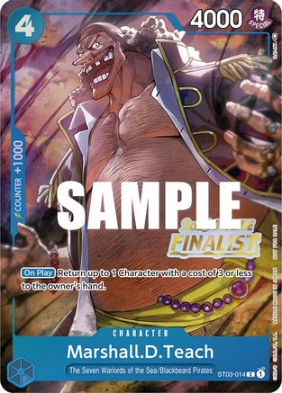 Marshall.D.Teach (Offline Regional 2023) [Finalist] (ST03-014) - One Piece Promotion Cards
