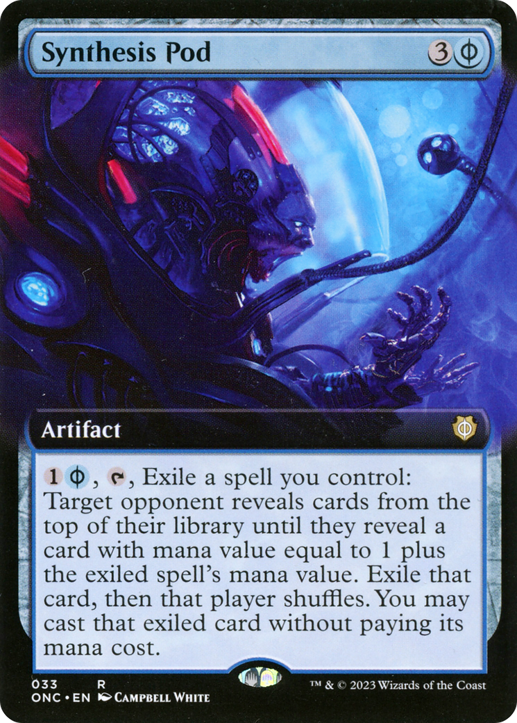 Synthesis Pod (ONC-033) - [Phyrexia: All Will Be One Commander]: (Extended Art) Foil