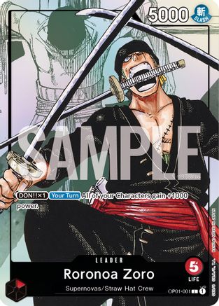 Roronoa Zoro (Art alternatif) [Cartes promotionnelles One Piece] 