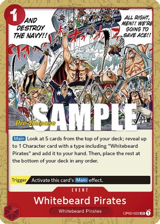 Whitebeard Pirates [Paramount War Pre-Release Cards]