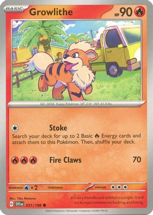 Growlithe (031/198) [Écarlate et Violet : Ensemble de base] 