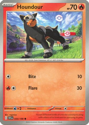 Houndour (033/198) [Écarlate et Violet : Ensemble de Base] 