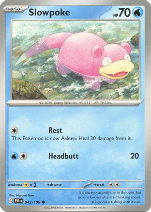 Slowpoke (042/198) [Écarlate et Violet : Ensemble de base] 