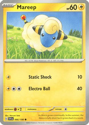 Mareep (066/198) [Écarlate et Violet : Ensemble de Base] 