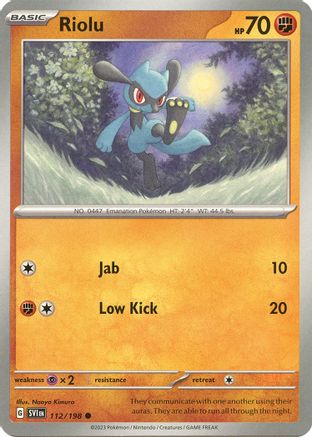 Riolu (112/198) [Écarlate et Violet : Ensemble de base] 