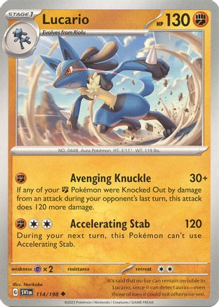 Lucario (114/198) [Écarlate et Violet : Ensemble de base] 