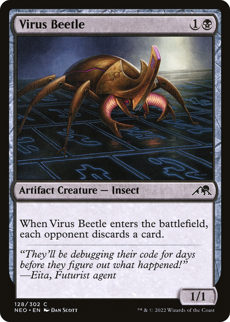 Virus Beetle (NEO-128) - [Kamigawa: Neon Dynasty] Foil