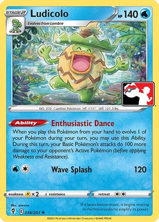 Ludicolo - 034/203 - [Prize Pack Series Cards]