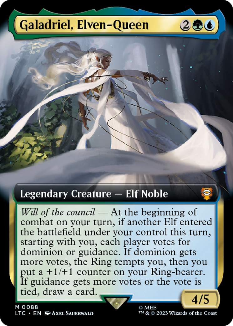 Galadriel, Elven-Queen (LTC-088) - [Tales of Middle-earth Commander]: (Extended Art) Foil